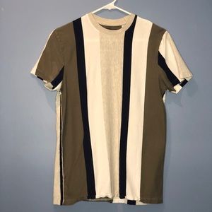 San Francisco Green/Beige Striped Tee